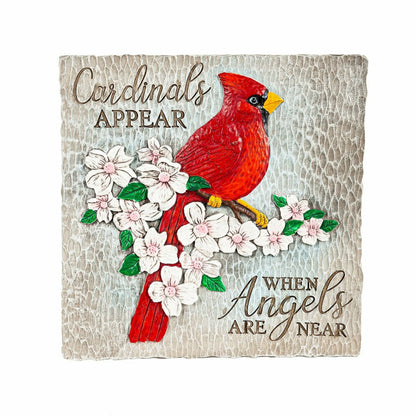 Memorial Garden Stone, Cardinals Appear when Angels are Near, 10.5" | Plow & Hearth