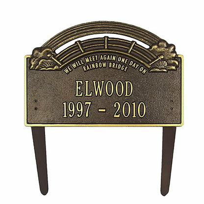 Rainbow Bridge Pet Memorial Plaque | Plow & Hearth