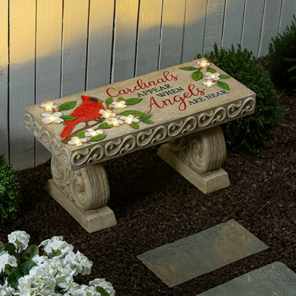 Cardinals Appear Memorial LED Resin Garden Bench | Plow & Hearth