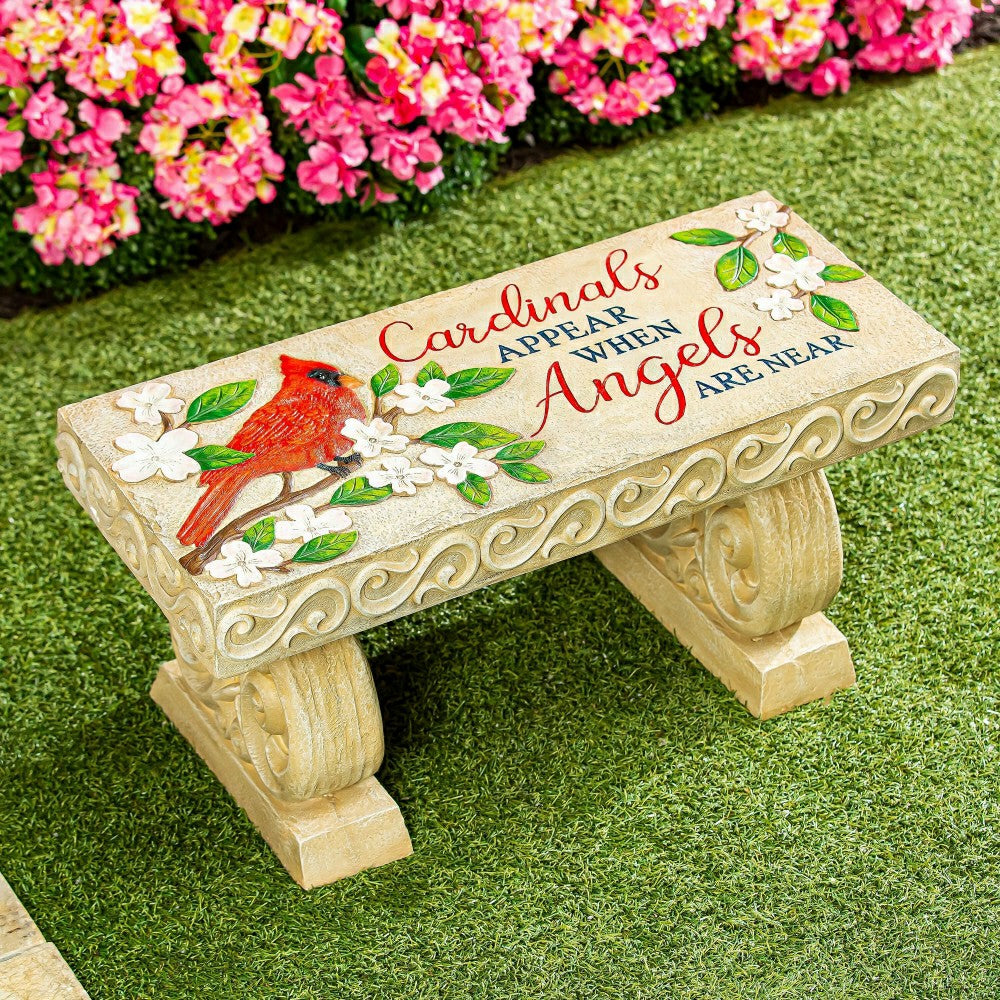 Cardinals Appear Memorial LED Resin Garden Bench | Plow & Hearth
