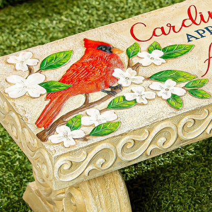 Cardinals Appear Memorial LED Resin Garden Bench | Plow & Hearth