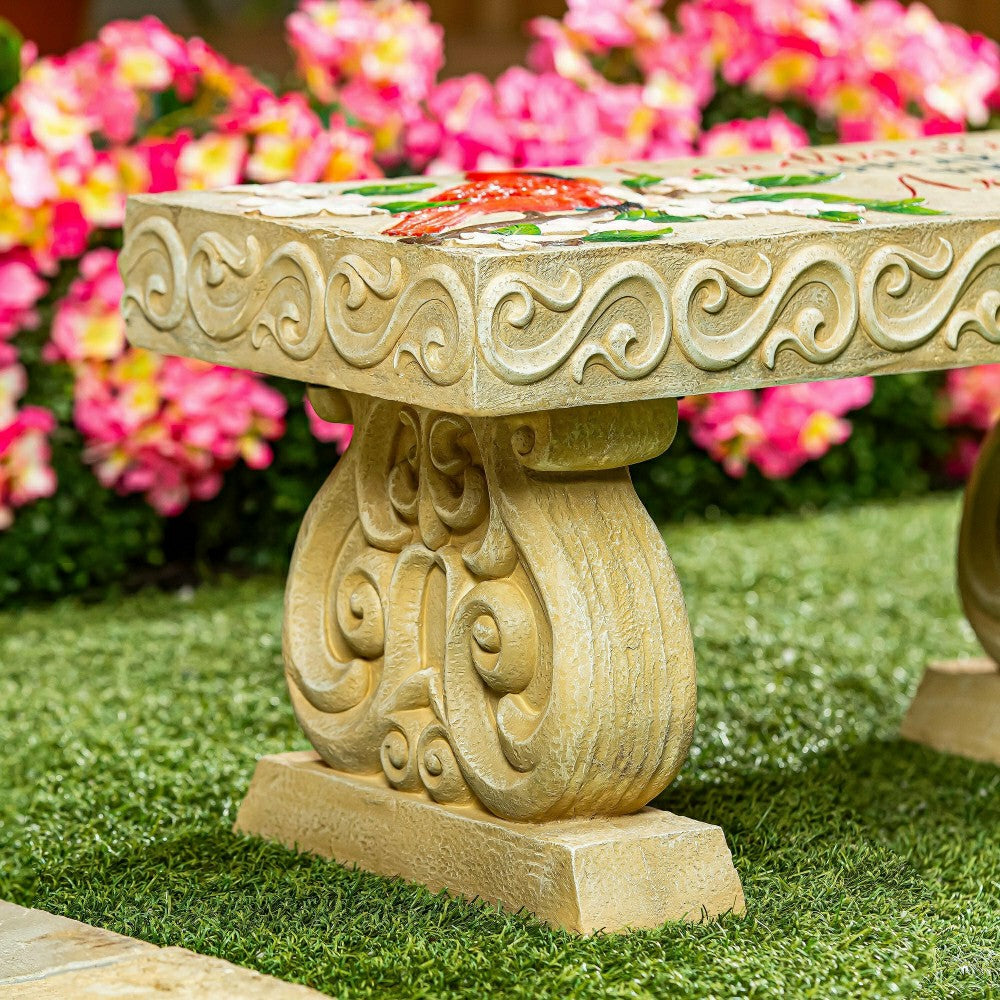 Cardinals Appear Memorial LED Resin Garden Bench | Plow & Hearth