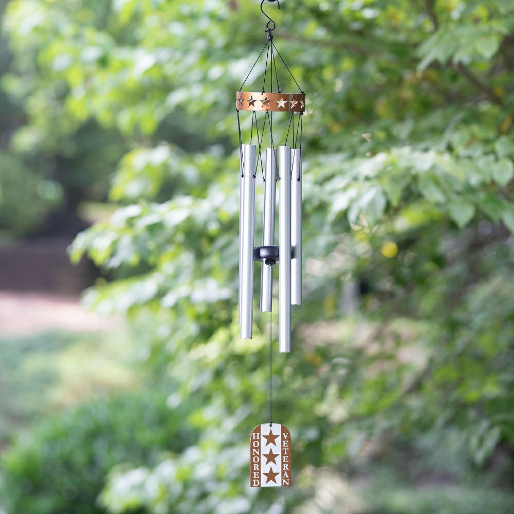 30" H Memorial Veterans Windchime | Plow & Hearth