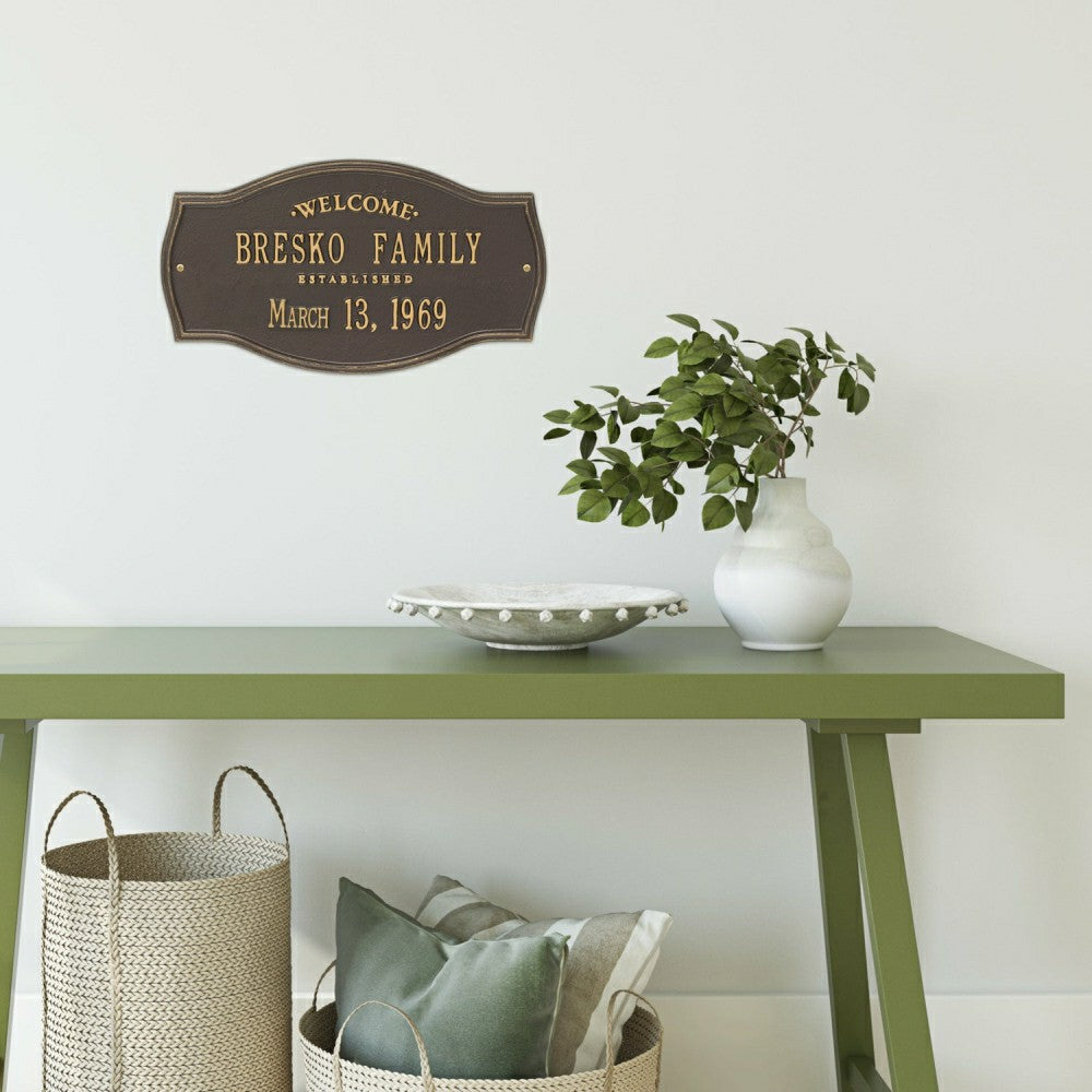 Heirloom Personalized Welcome Plaque | Plow & Hearth