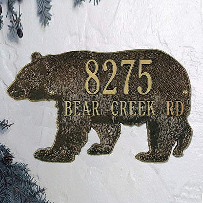 Bear Silhouette Address Plaque | Plow & Hearth