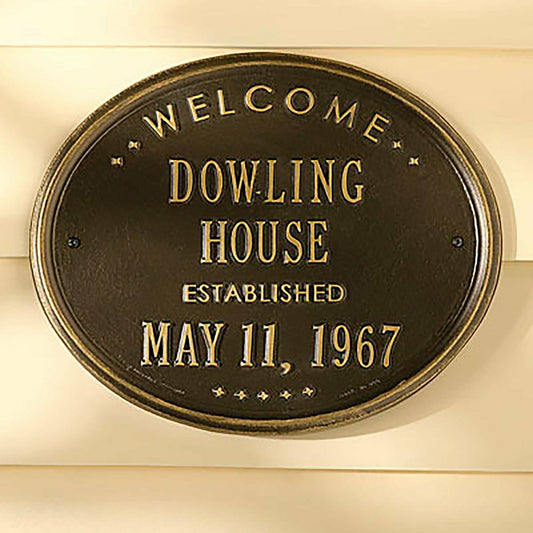 Personalized Oval House Sign | Plow & Hearth
