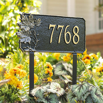 Leaf Accent Address Plaque | Plow & Hearth