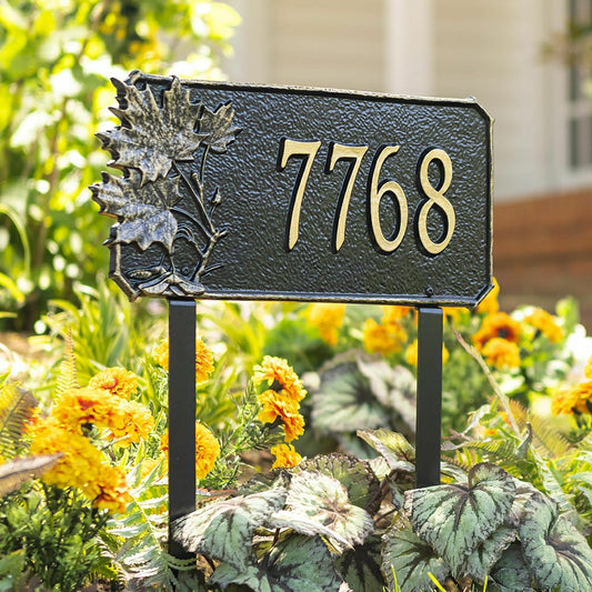 Leaf Accent Address Plaque | Plow & Hearth