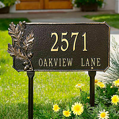 Leaf Accent Address Plaque | Plow & Hearth