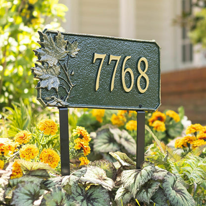 Leaf Accent Address Plaque | Plow & Hearth