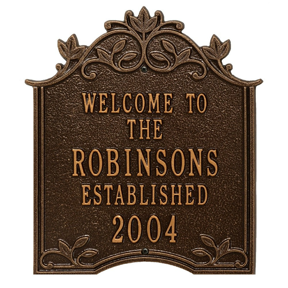 Aluminum Ivy Wedding Plaque | Plow & Hearth