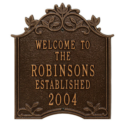Aluminum Ivy Wedding Plaque | Plow & Hearth