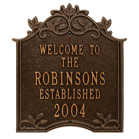 Aluminum Ivy Wedding Plaque | Plow & Hearth
