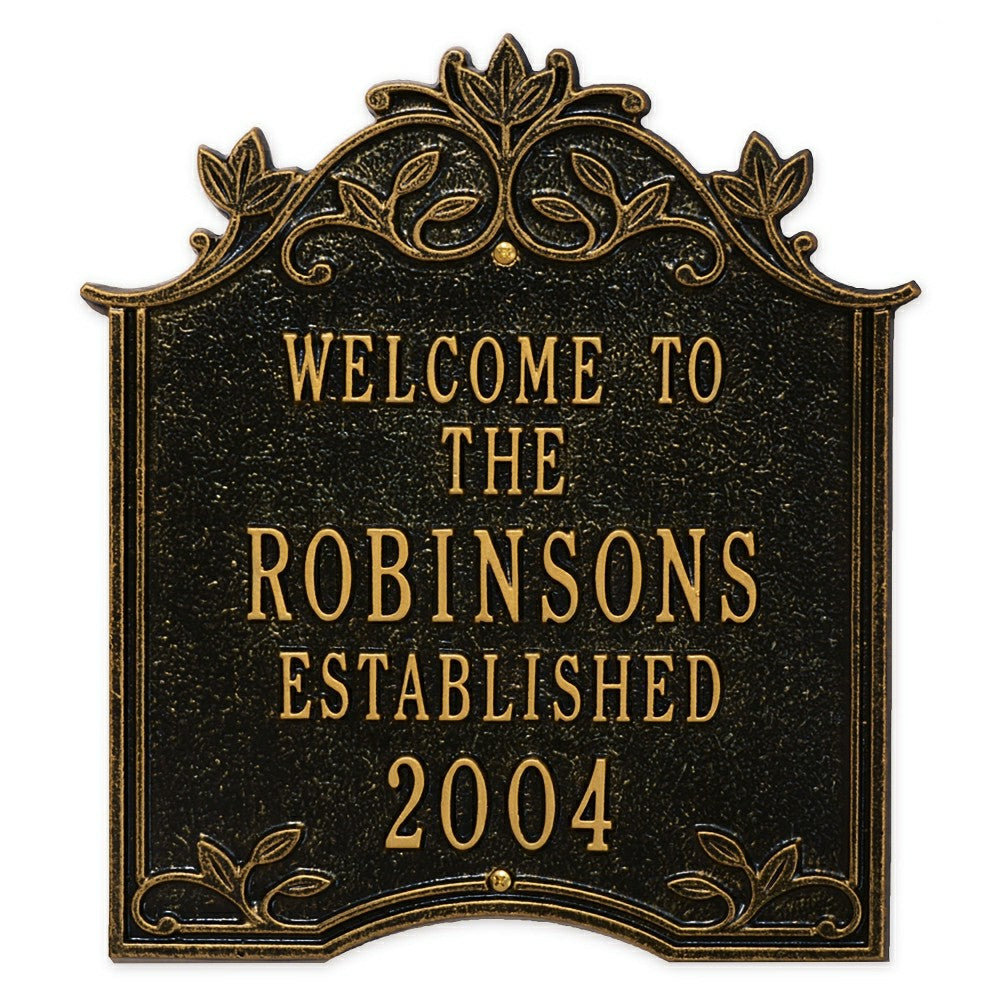 Aluminum Ivy Wedding Plaque | Plow & Hearth