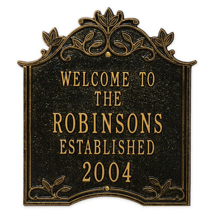 Aluminum Ivy Wedding Plaque | Plow & Hearth