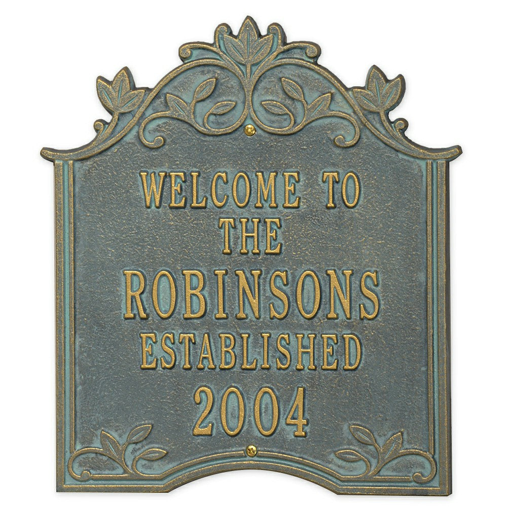 Aluminum Ivy Wedding Plaque | Plow & Hearth