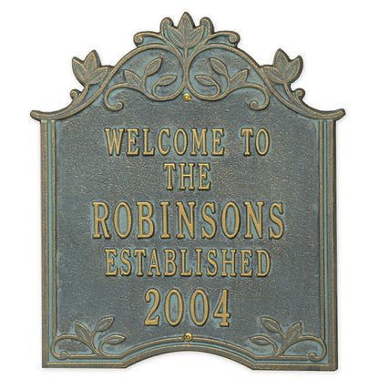 Aluminum Ivy Wedding Plaque | Plow & Hearth