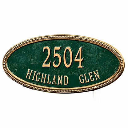 Beaded Oval Wall Personalized Address Plaque | Plow & Hearth