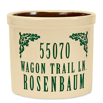 Personalized Crock With Name And Address | Plow & Hearth