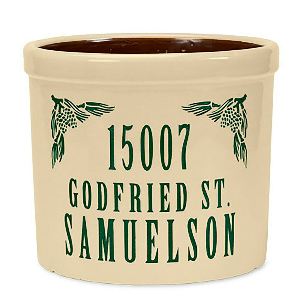 Personalized Crock With Name And Address | Plow & Hearth