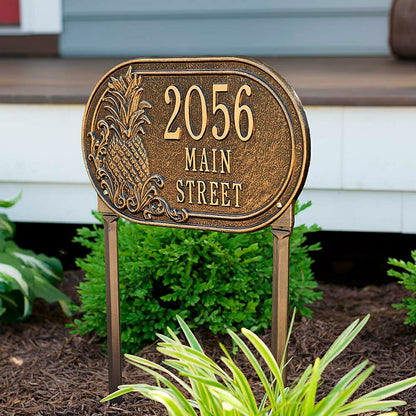 Personalized Pineapple Address Plaque Lawn Stake | Plow & Hearth