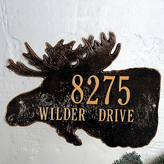 Moose Silhouette Address Plaque | Plow & Hearth