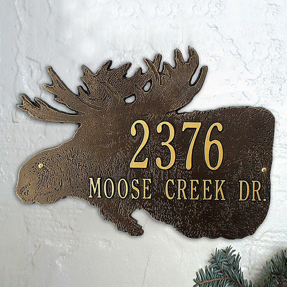 Moose Silhouette Address Plaque | Plow & Hearth