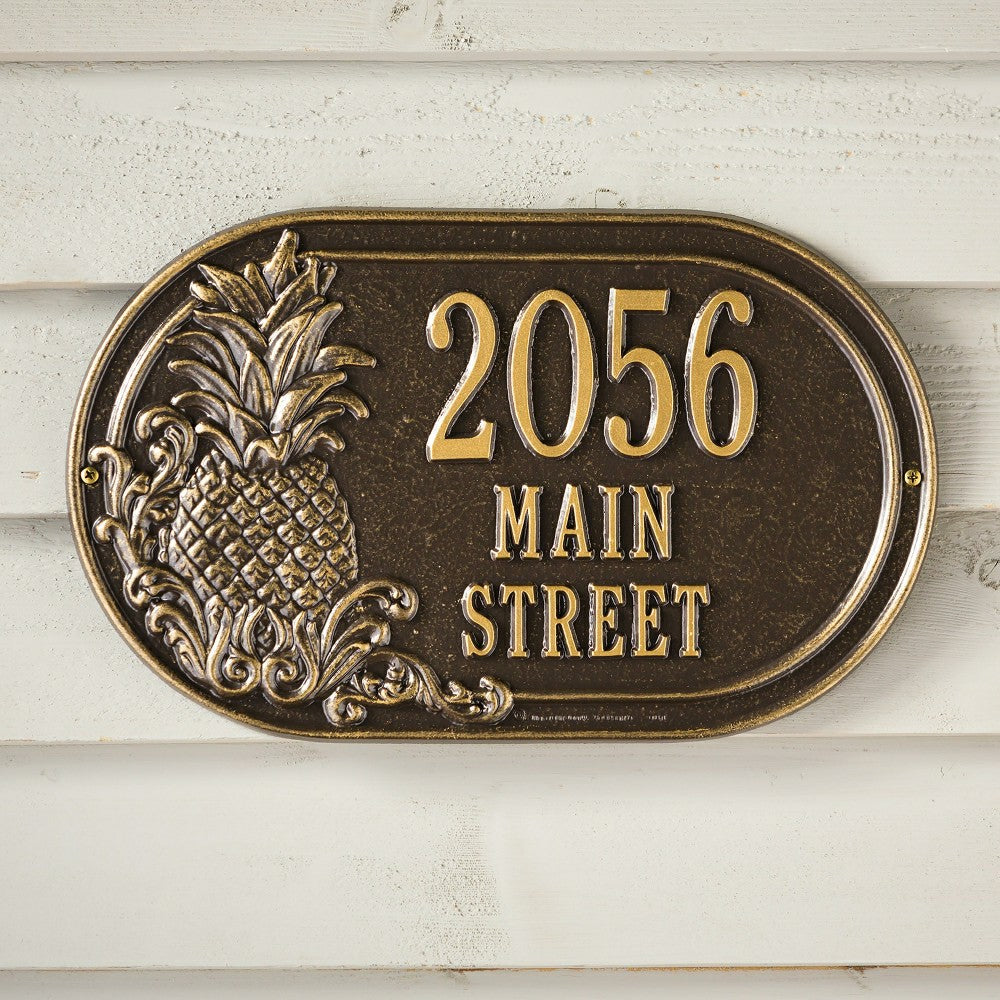 Personalized Pineapple Address Plaque | Plow & Hearth