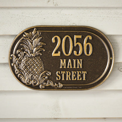 Personalized Pineapple Address Plaque | Plow & Hearth