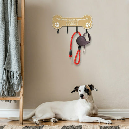 Beckett Paw Bone Hook Plaque, Black/Gold | Plow & Hearth