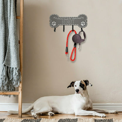 Beckett Paw Bone Hook Plaque, Black/Gold | Plow & Hearth