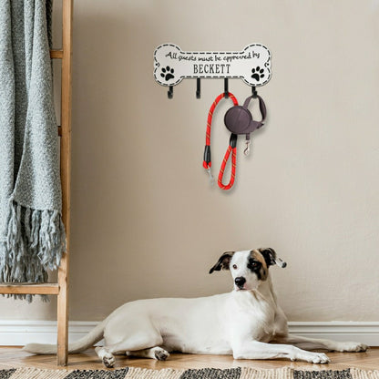 Beckett Paw Bone Hook Plaque, Black/Gold | Plow & Hearth