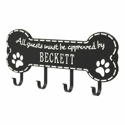 Beckett Paw Bone Hook Plaque, Black/Gold | Plow & Hearth