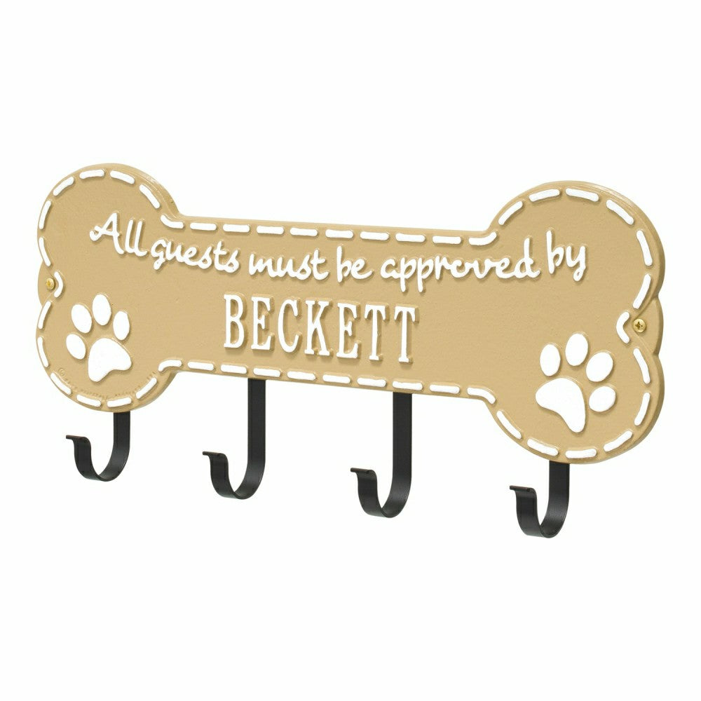 Beckett Paw Bone Hook Plaque, Black/Gold | Plow & Hearth