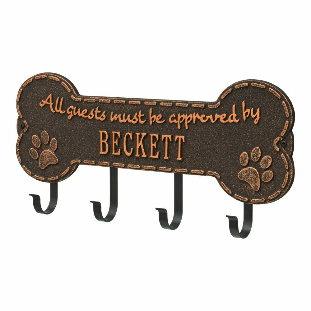 Beckett Paw Bone Hook Plaque, Black/Gold | Plow & Hearth