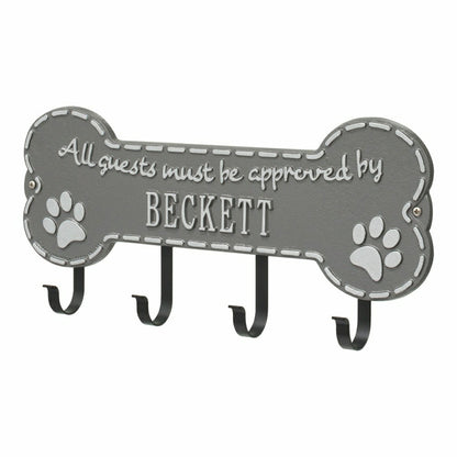 Beckett Paw Bone Hook Plaque, Black/Gold | Plow & Hearth
