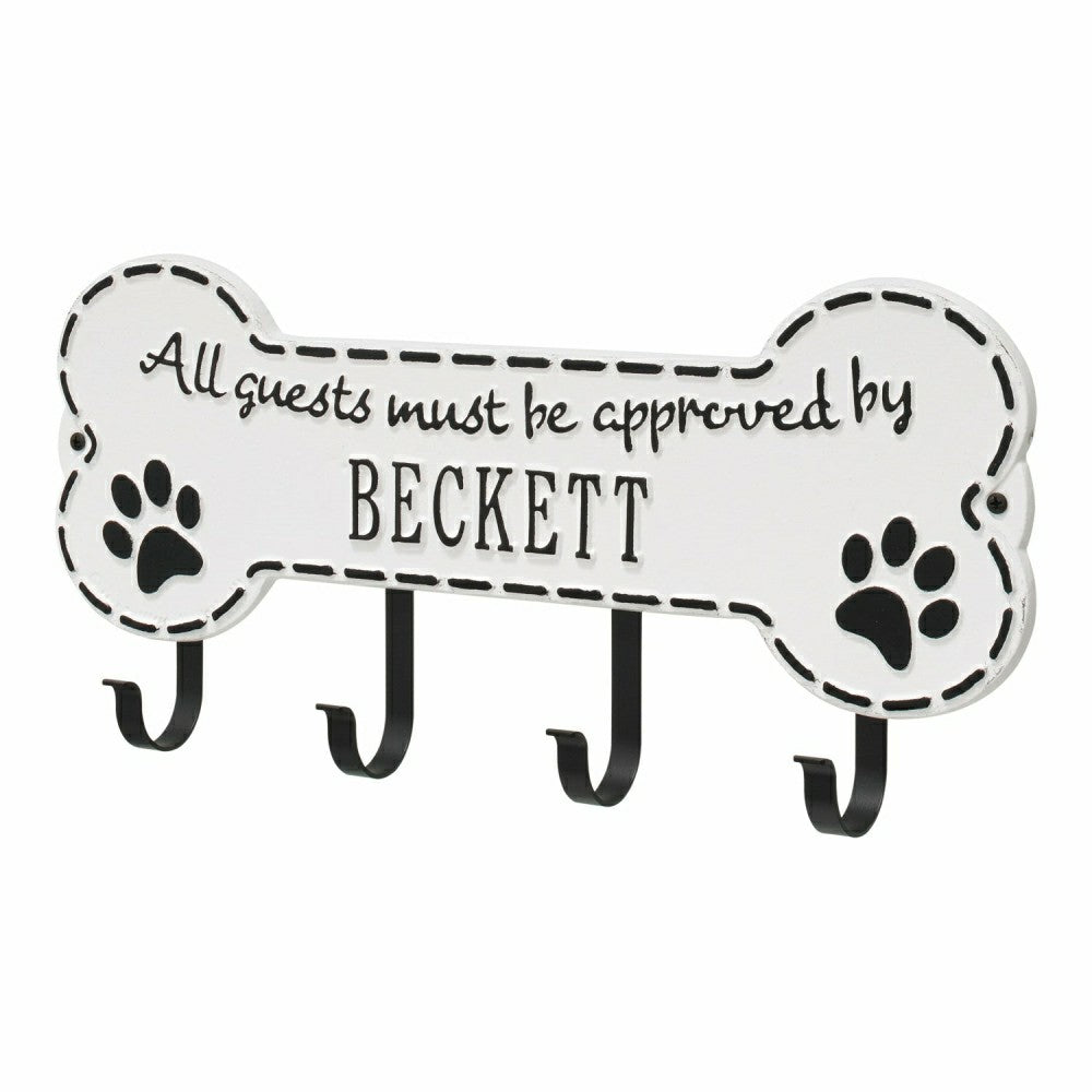 Beckett Paw Bone Hook Plaque, Black/Gold | Plow & Hearth