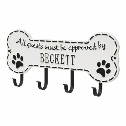 Beckett Paw Bone Hook Plaque, Black/Gold | Plow & Hearth