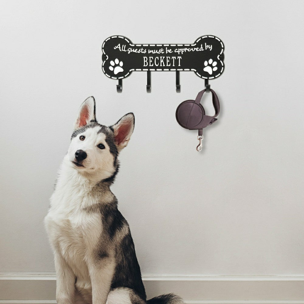 Beckett Paw Bone Hook Plaque, Black/Gold | Plow & Hearth