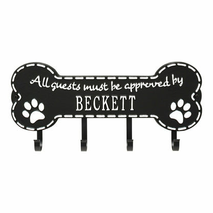 Beckett Paw Bone Hook Plaque, Black/Gold | Plow & Hearth