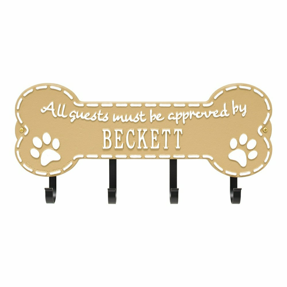 Beckett Paw Bone Hook Plaque, Black/Gold | Plow & Hearth