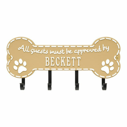 Beckett Paw Bone Hook Plaque, Black/Gold | Plow & Hearth