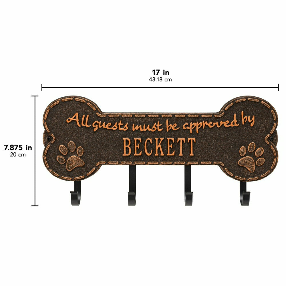 Beckett Paw Bone Hook Plaque, Black/Gold | Plow & Hearth