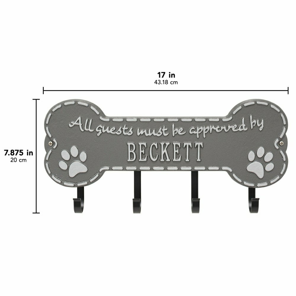 Beckett Paw Bone Hook Plaque, Black/Gold | Plow & Hearth