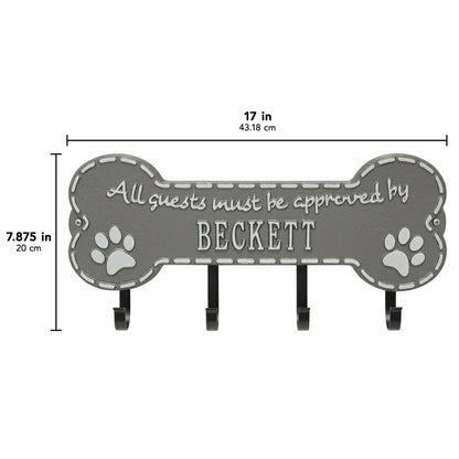 Beckett Paw Bone Hook Plaque, Black/Gold | Plow & Hearth