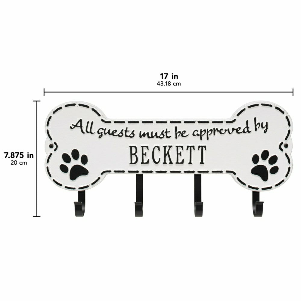 Beckett Paw Bone Hook Plaque, Black/Gold | Plow & Hearth