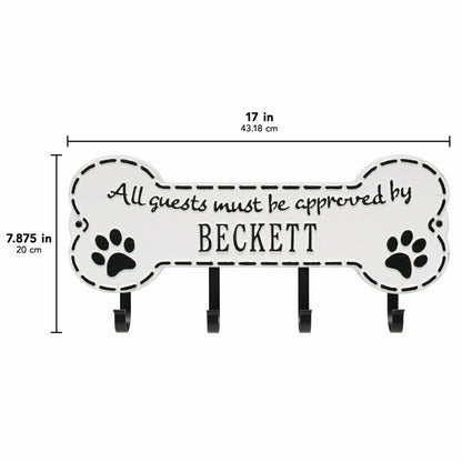 Beckett Paw Bone Hook Plaque, Black/Gold | Plow & Hearth