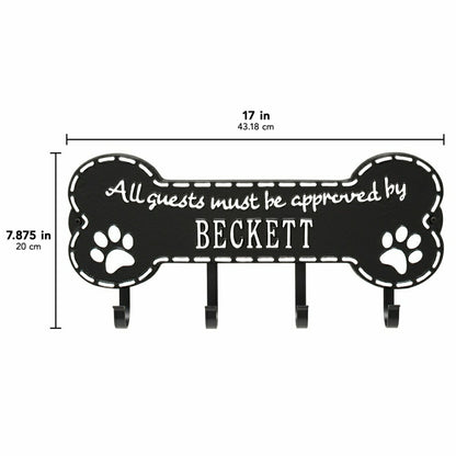 Beckett Paw Bone Hook Plaque, Black/Gold | Plow & Hearth