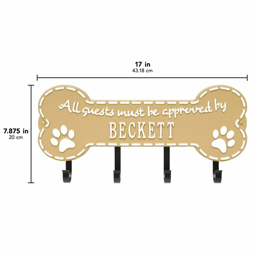 Beckett Paw Bone Hook Plaque, Black/Gold | Plow & Hearth