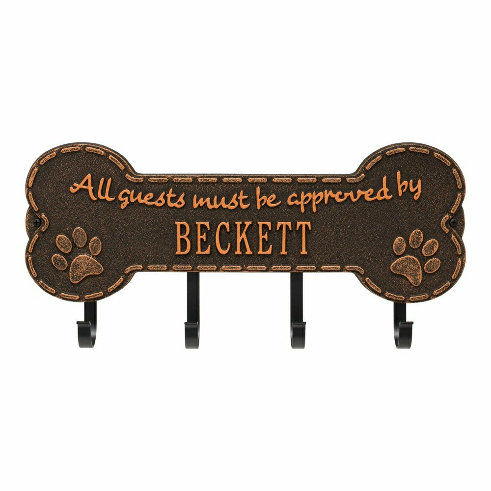Beckett Paw Bone Hook Plaque, Black/Gold | Plow & Hearth